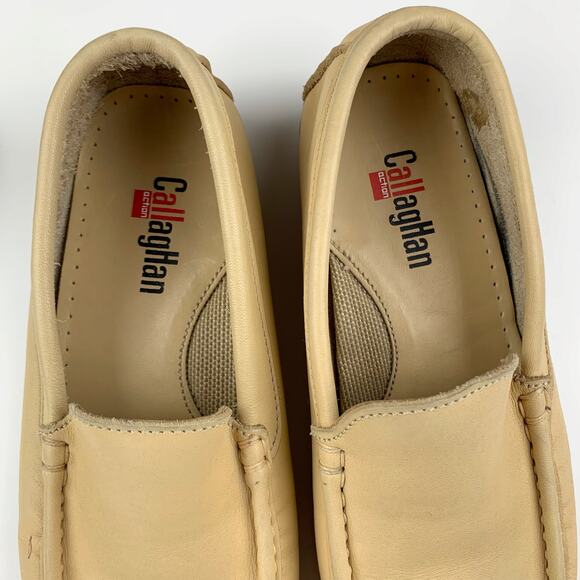 Callaghan Moccasins Slip On Shoes Tan Leather Flats Women's 37 US 6.5 - Picture 5 of 14